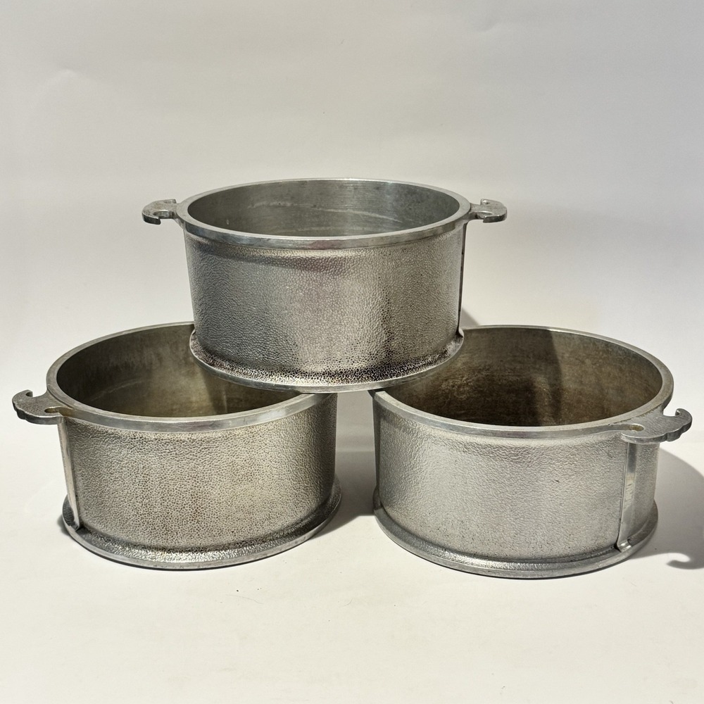 (3) Vintage Guardian Service Cast Aluminum‎ 8" Cookware Pots No Lids